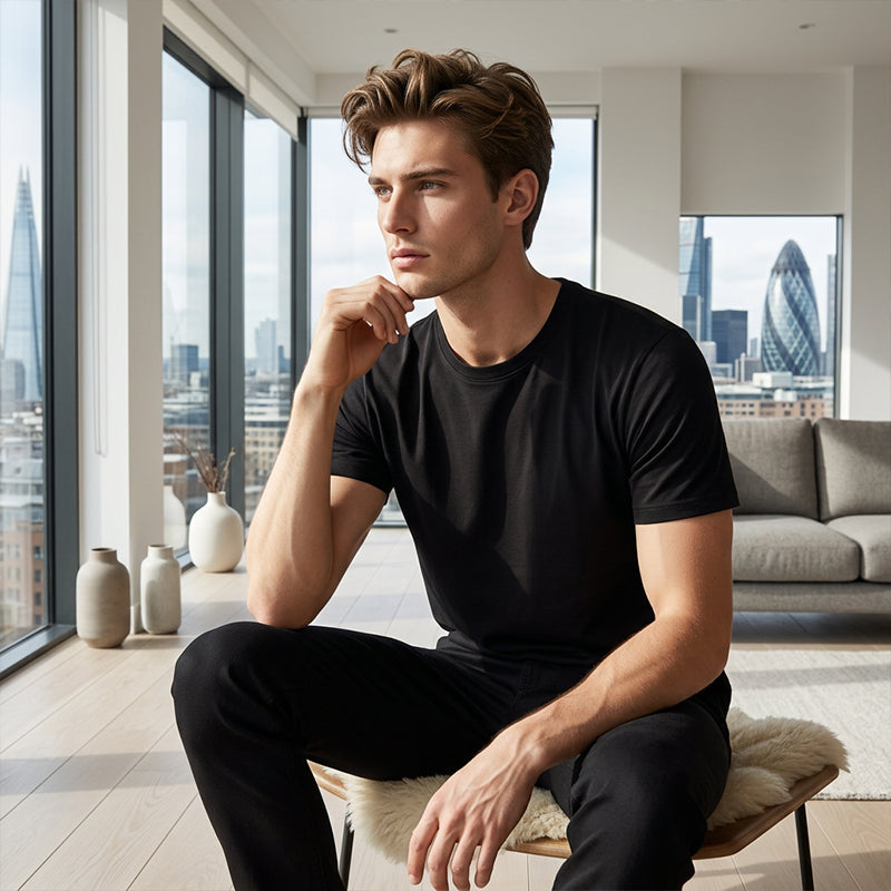 Men's Classic Crew Neck T-Shirt – Easy Care, Holds Shape