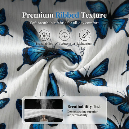 🦋50% OFF!✨ Women's Pajama Set – Butterfly Print, Cozy, Soft, Loungewear