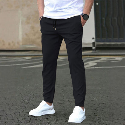 Men's Slim Fit Solid Ankle Pants