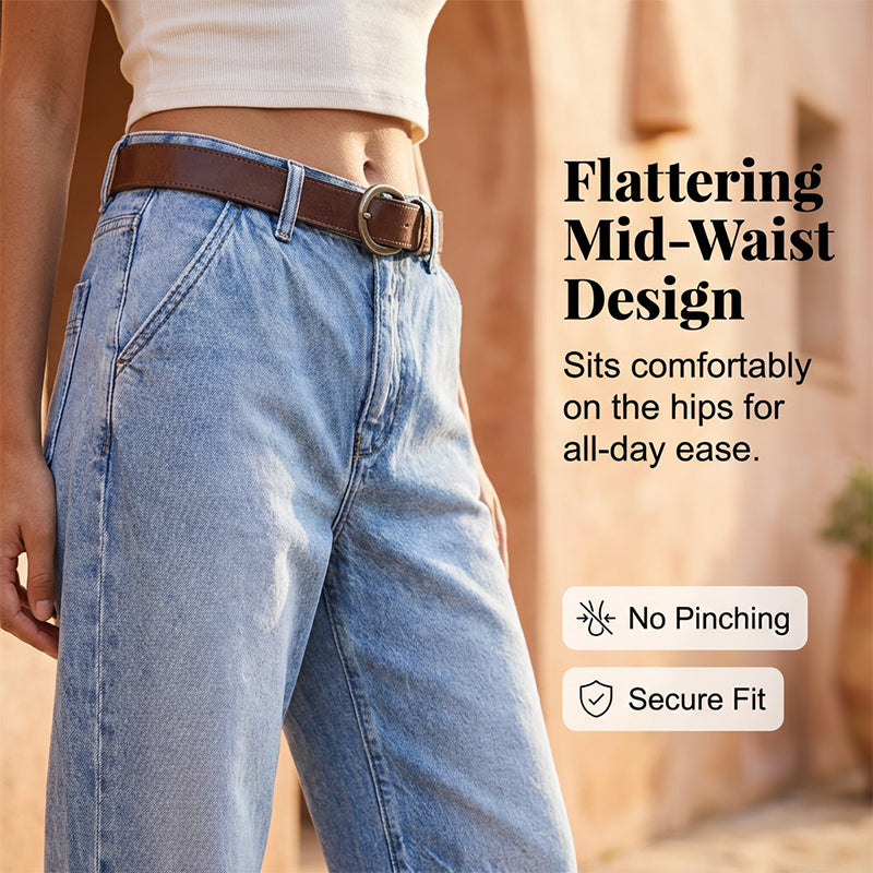 📢📢50% OFF !! ⏰Women's High Waisted Cropped Barrel Jeans