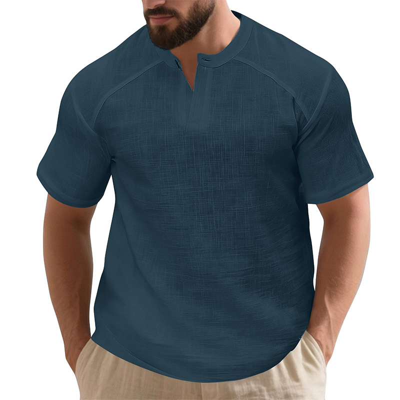 Men's Casual Solid Color Short Sleeve T-Shirt