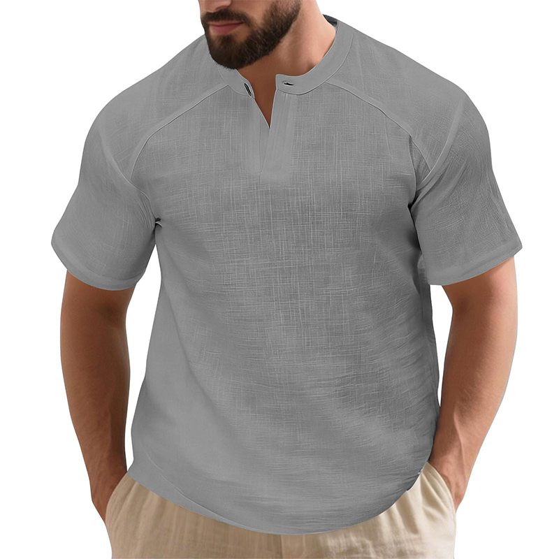 Men's Casual Solid Color Short Sleeve T-Shirt