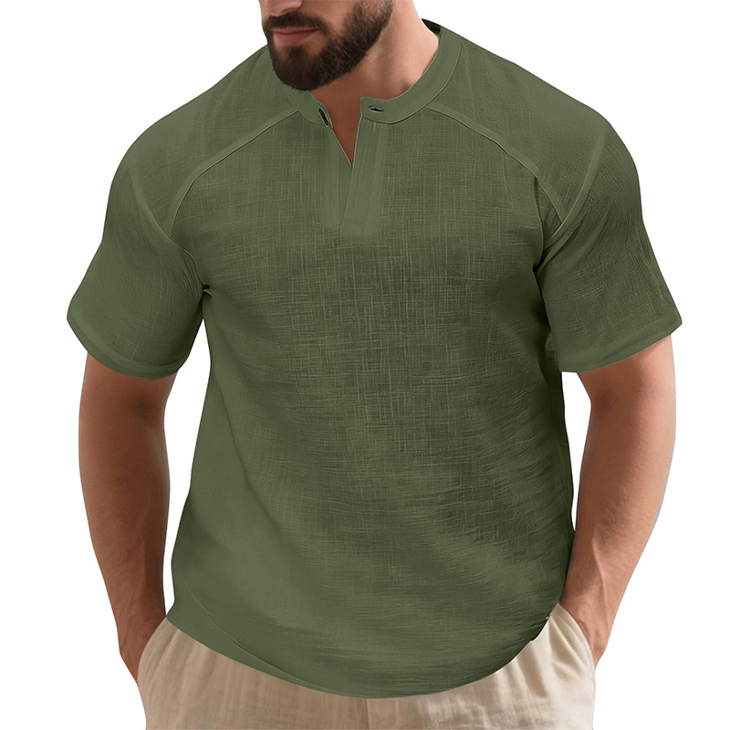 Men's Casual Solid Color Short Sleeve T-Shirt