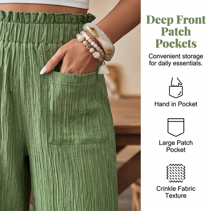 Women's Casual Solid-Color Loose-Fitting Pants