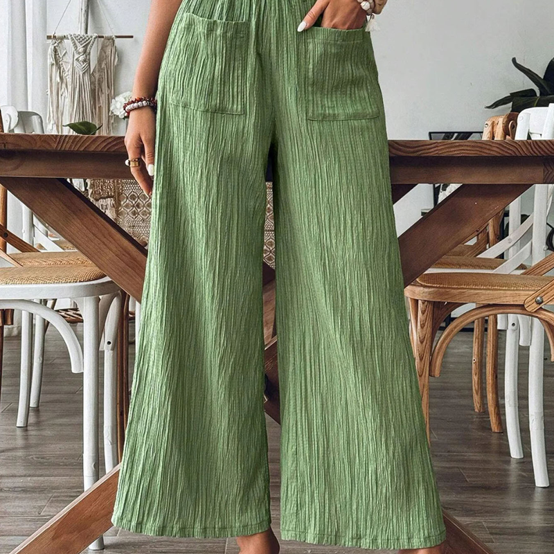 Women's Casual Solid-Color Loose-Fitting Pants
