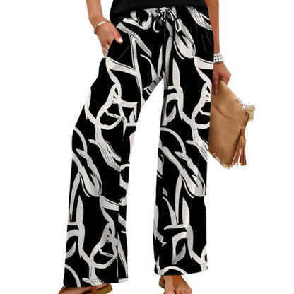 Women's Casual Loose Fit Trousers with Pockets
