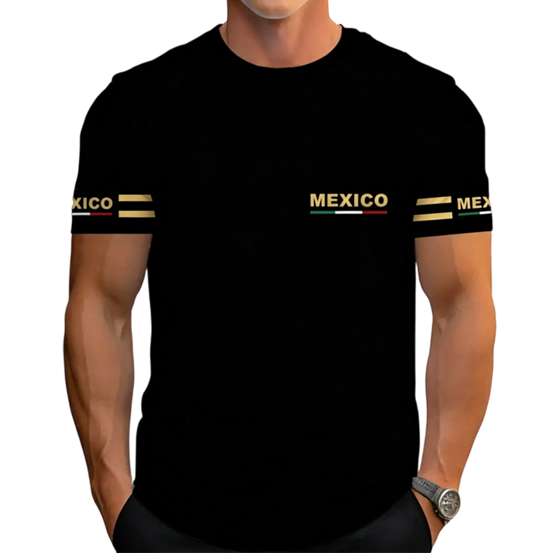 Men's All-Over Camouflage Print Round-Neck Casual Short-Sleeve Top