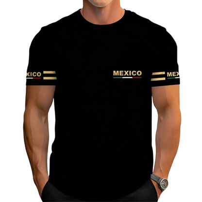 Men's All-Over Camouflage Print Round-Neck Casual Short-Sleeve Top