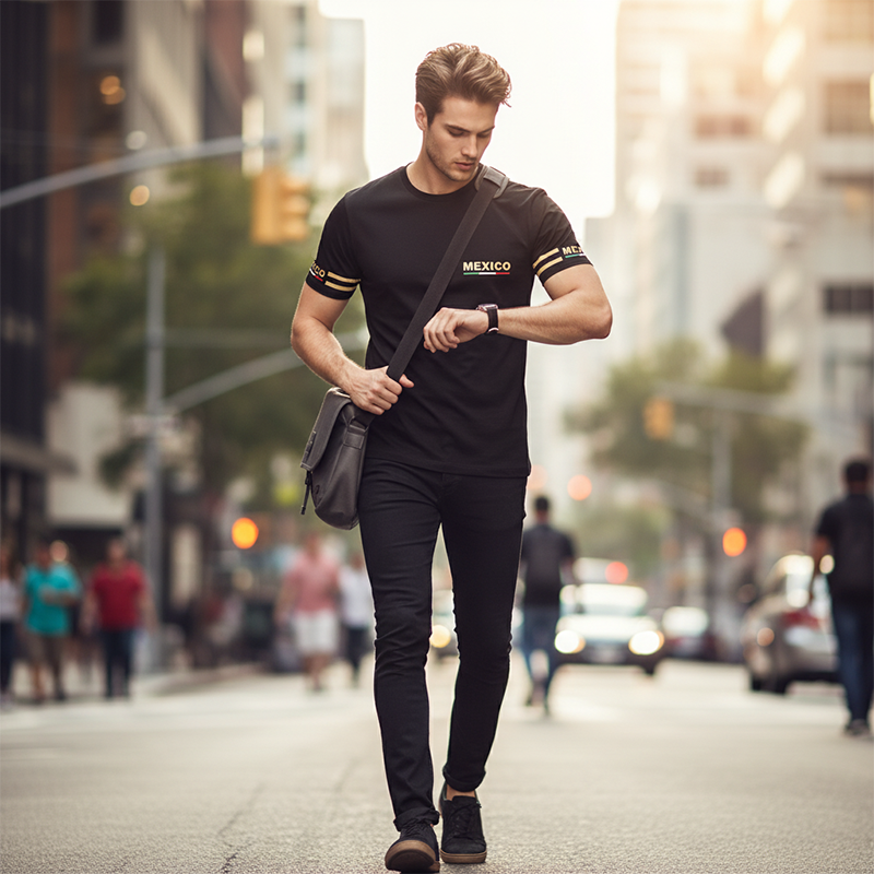 Men's All-Over Camouflage Print Round-Neck Casual Short-Sleeve Top