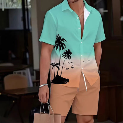 🌴Men's Hawaiian Shirt & Shorts 2-Piece Set👕