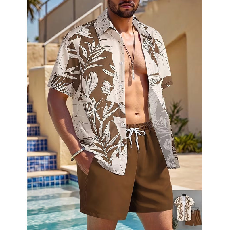 🌴Men's Hawaiian Shirt & Shorts 2-Piece Set👕