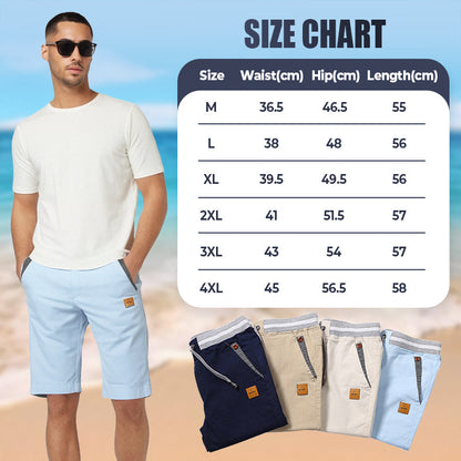 Men's Color-Blocking Drawstring Shorts