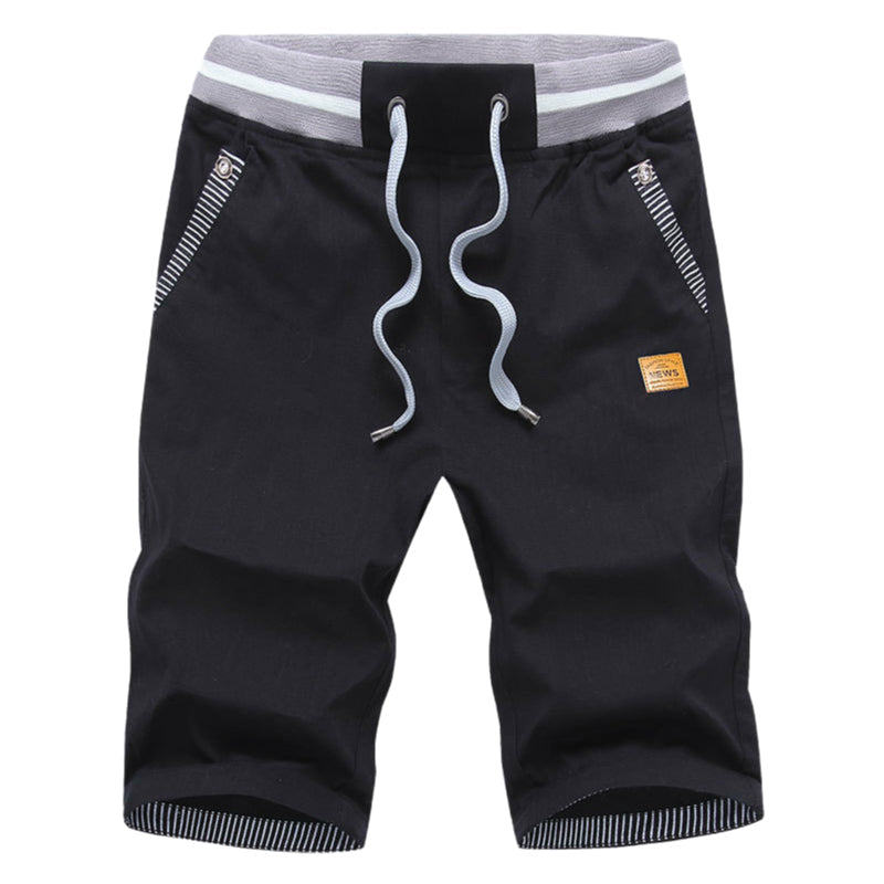 Men's Color-Blocking Drawstring Shorts