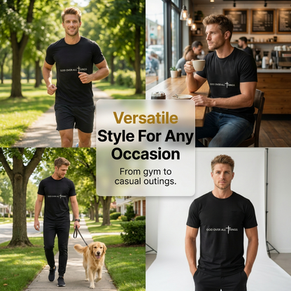 🌟 LIMITED-TIME 50% OFF! ✨ Faith Over All Inspirational T-Shirt – Soft, Unisex, Positive Message Tee ✨