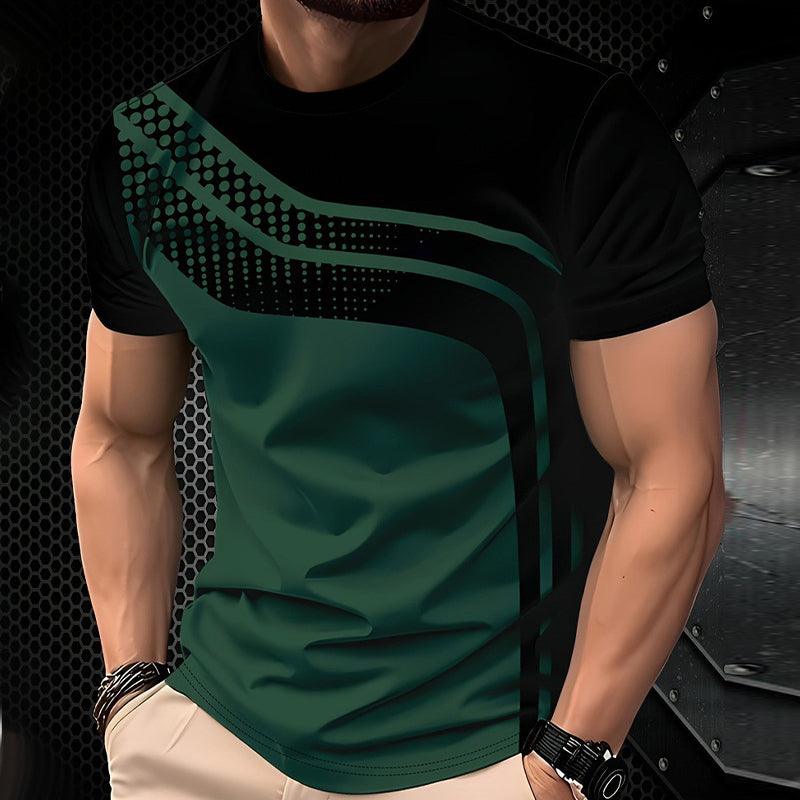 👕 LIMITED-TIME 50% OFF! ✨ Men's Color-Block Crew Neck T-Shirt – Modern, Casual, Comfortable 🧢