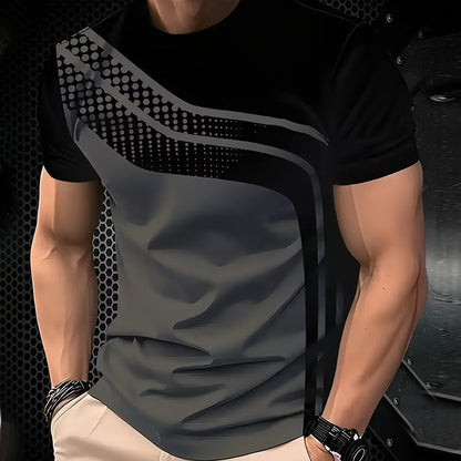👕 LIMITED-TIME 50% OFF! ✨ Men's Color-Block Crew Neck T-Shirt – Modern, Casual, Comfortable 🧢