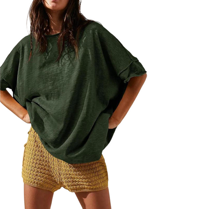 👕 LIMITED-TIME 50% OFF! ✨ Women's Loose Boat Neck Top – Oversized, Soft, 6 Colors 🍂