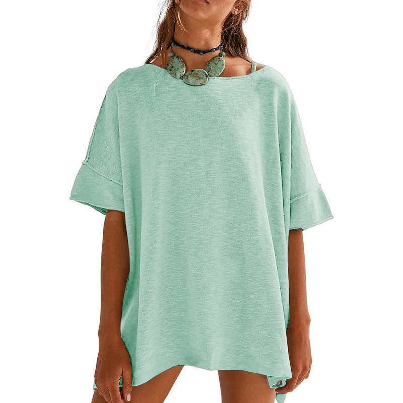 👕 LIMITED-TIME 50% OFF! ✨ Women's Loose Boat Neck Top – Oversized, Soft, 6 Colors 🍂