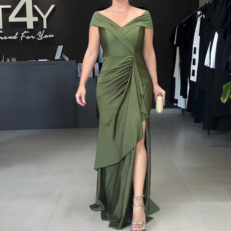 🔥Women’s Elegant V Neck Backless Split Long Dress