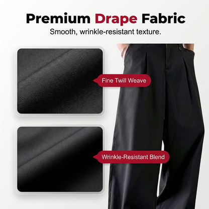 Men's Classic Fit Wide-Leg Suit Pants