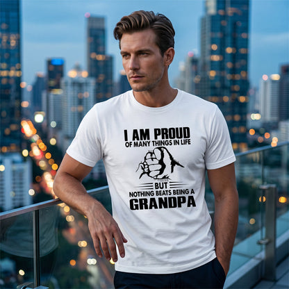 Proud Grandpa Graphic Print T-Shirt