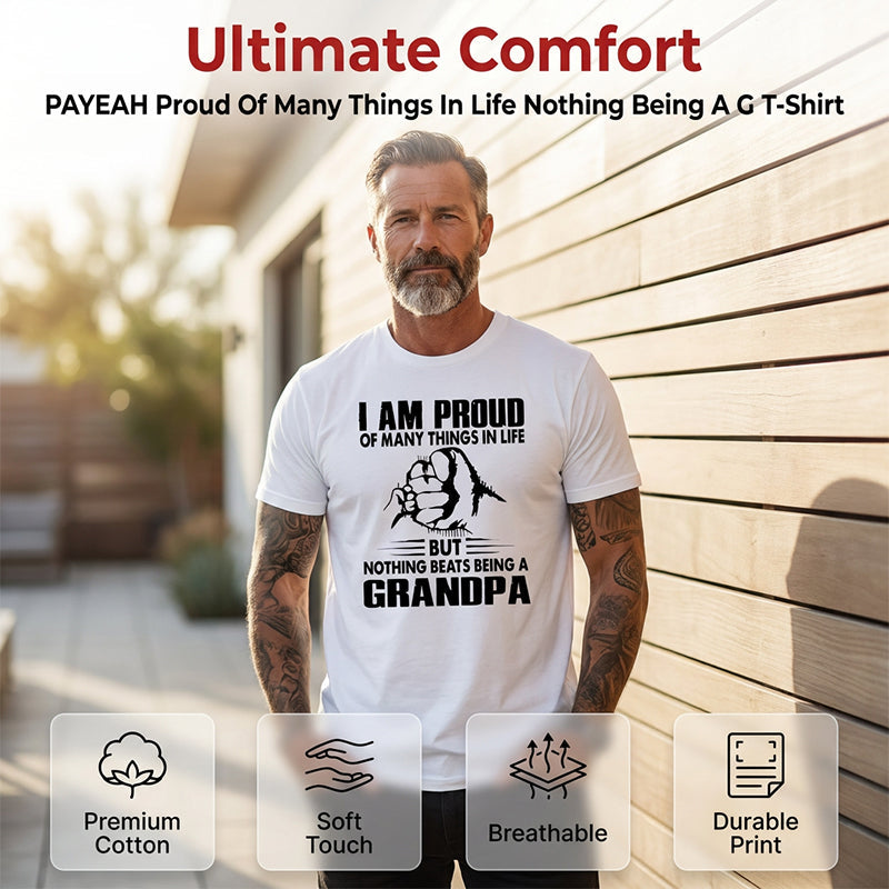 Proud Grandpa Graphic Print T-Shirt