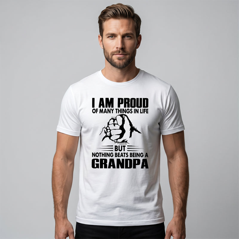 Proud Grandpa Graphic Print T-Shirt