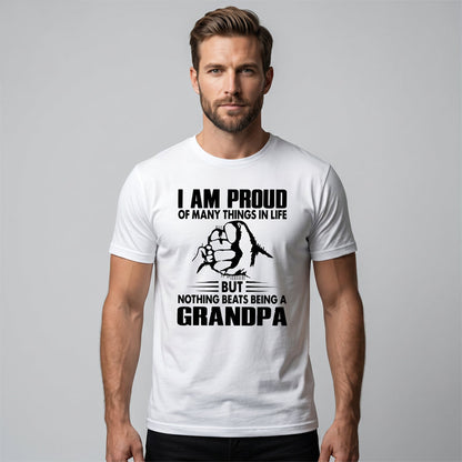 Proud Grandpa Graphic Print T-Shirt