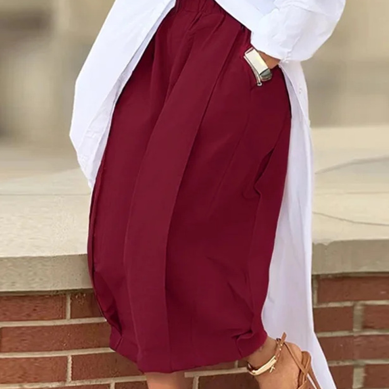 👖 50% OFF NOW!✨ Women's Pleated Wide-Leg Pants – Elastic Waist & Cropped – Chic & Comfy 🌿