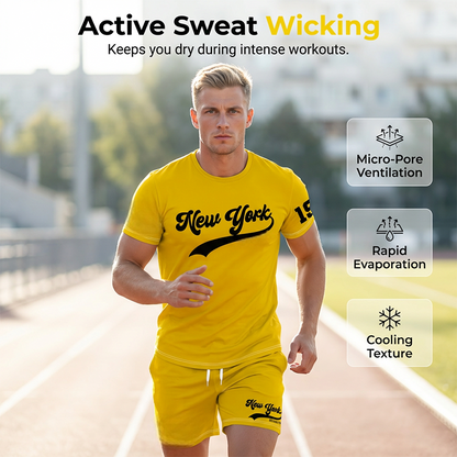Men's Summer Graphic T-Shirt & Shorts Set