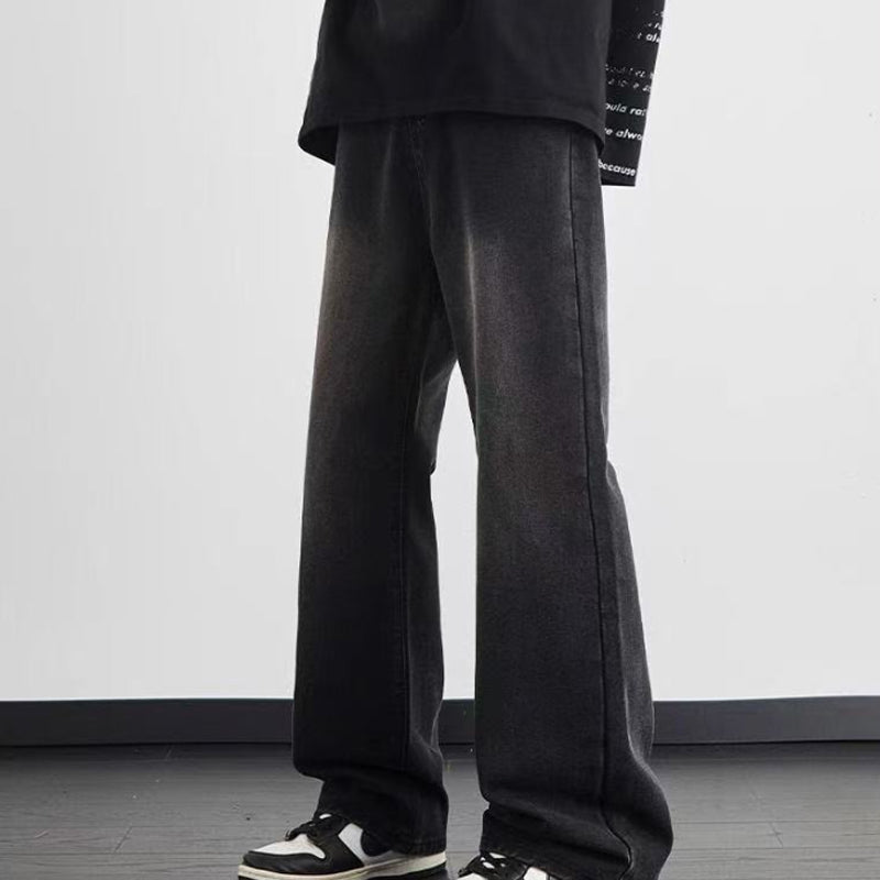 Men's Vintage Wash Wide-Leg Jeans