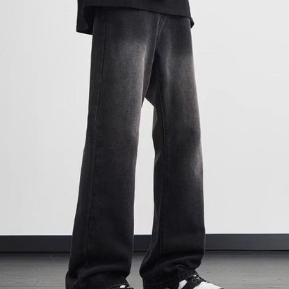 Men's Vintage Wash Wide-Leg Jeans