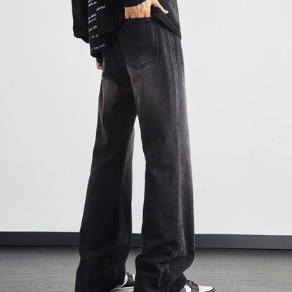 Men's Vintage Wash Wide-Leg Jeans