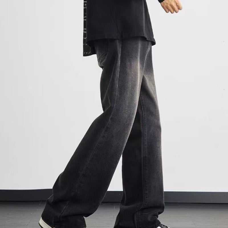 Men's Vintage Wash Wide-Leg Jeans
