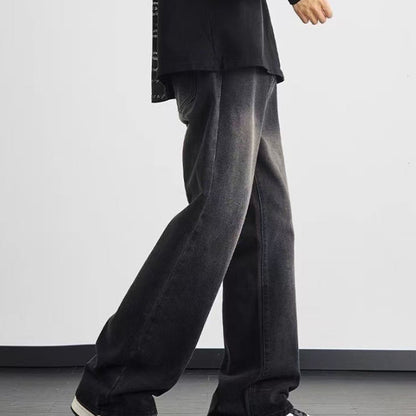 Men's Vintage Wash Wide-Leg Jeans