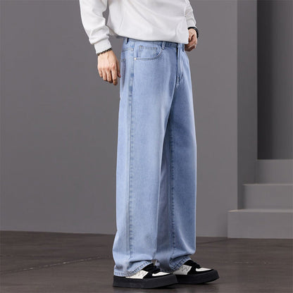 Men's Vintage Wash Wide-Leg Jeans