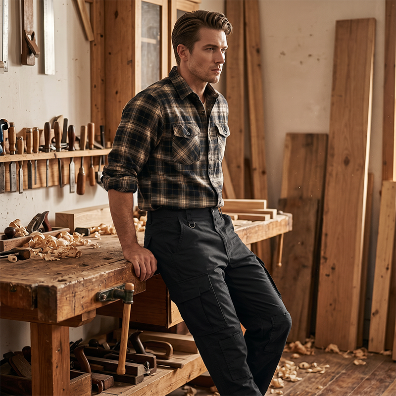 ✨ Men's Classic Cargo Pants – Durable, Multi-Pocket, Straight-Leg 🏔️