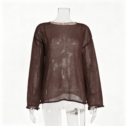 🌞 LIMITED-TIME 50% OFF! ✨ Women's Sheer Sun-Protective Top – Open-Knit, Flowy, Bohemian 🌿