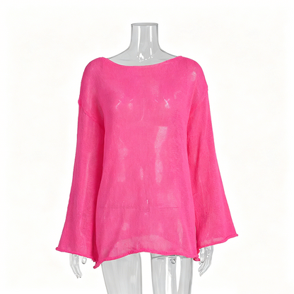 🌞 LIMITED-TIME 50% OFF! ✨ Women's Sheer Sun-Protective Top – Open-Knit, Flowy, Bohemian 🌿