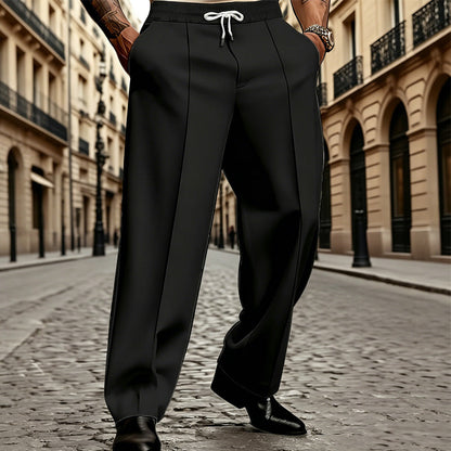 Men's Modern Wide-Leg Suit Pants