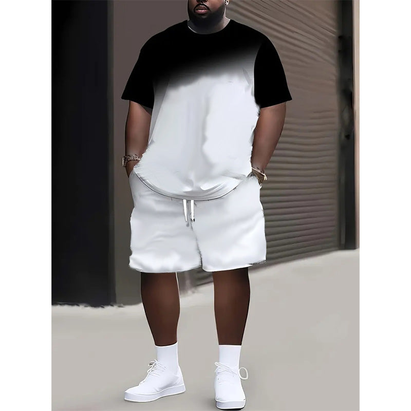 Men's Summer Print Top & Shorts Set
