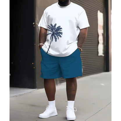 Men's Summer Print Top & Shorts Set