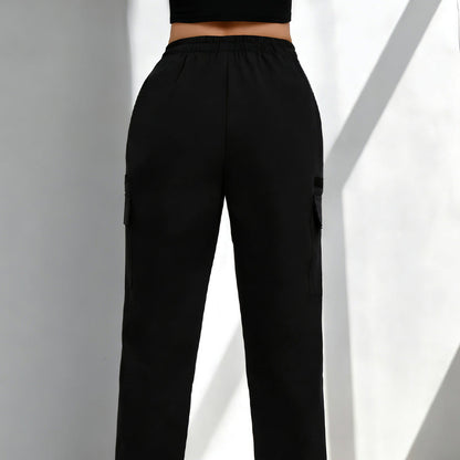 Women's Drawstring Cargo Pants with Pockets