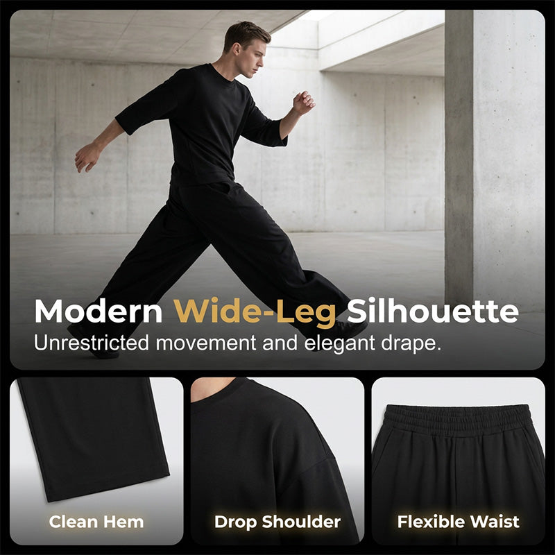 🏀 LIMITED-TIME 50% OFF! ✨ Men's Pleated Tracksuit – Ribbed, Wrinkle-Resistant, Lounge Set 🍂