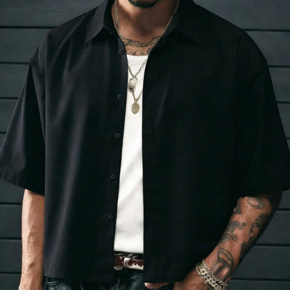 🔥LIMITED-TIME 50% OFF! 👔 Men’s Minimalist Short Sleeve Button-Up Shirt – Sleek, Stylish & Effortless ✨