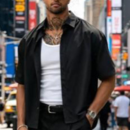 🔥LIMITED-TIME 50% OFF! 👔 Men’s Minimalist Short Sleeve Button-Up Shirt – Sleek, Stylish & Effortless ✨