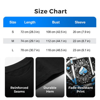 🃏 LIMITED-TIME 50% OFF! ✨ Men's Playing Card Graphic T-Shirt – Cotton, Casual, Statement Tee 🃁