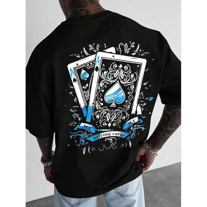 🃏 LIMITED-TIME 50% OFF! ✨ Men's Playing Card Graphic T-Shirt – Cotton, Casual, Statement Tee 🃁