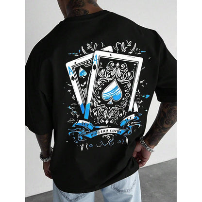 🃏 LIMITED-TIME 50% OFF! ✨ Men's Playing Card Graphic T-Shirt – Cotton, Casual, Statement Tee 🃁