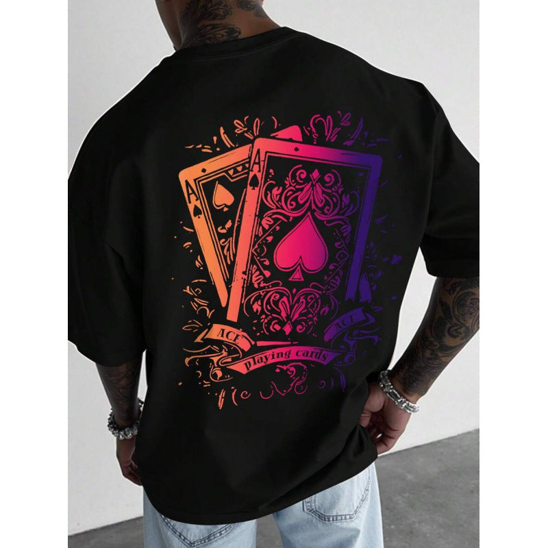 🃏 LIMITED-TIME 50% OFF! ✨ Men's Playing Card Graphic T-Shirt – Cotton, Casual, Statement Tee 🃁